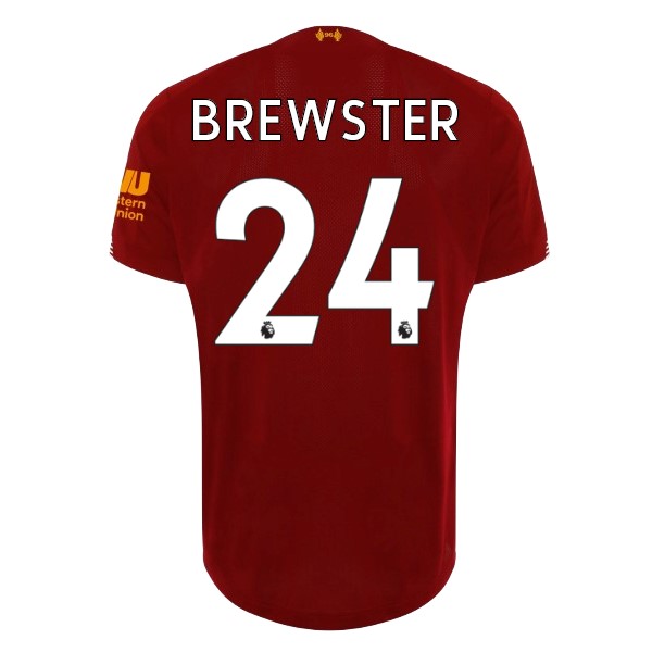 Camiseta Liverpool NO.24 Brewster Replica Primera Ropa 2019/20 Rojo